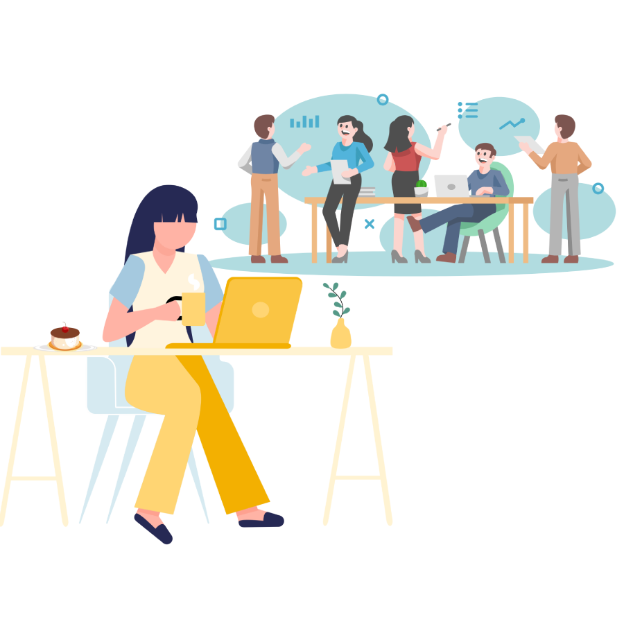 Team of software engineers at work